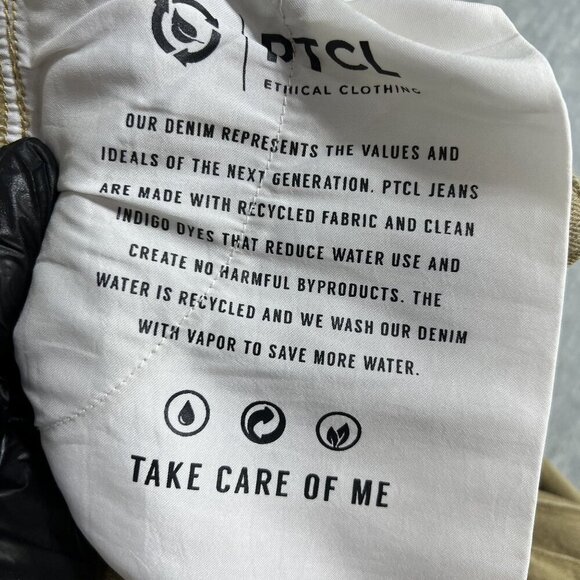 PTCL Women 26 US 4 Ethical Cargo Pants Zip Pockets Adj Cord Wide Leg Grunge Edgy - Picture 13 of 16